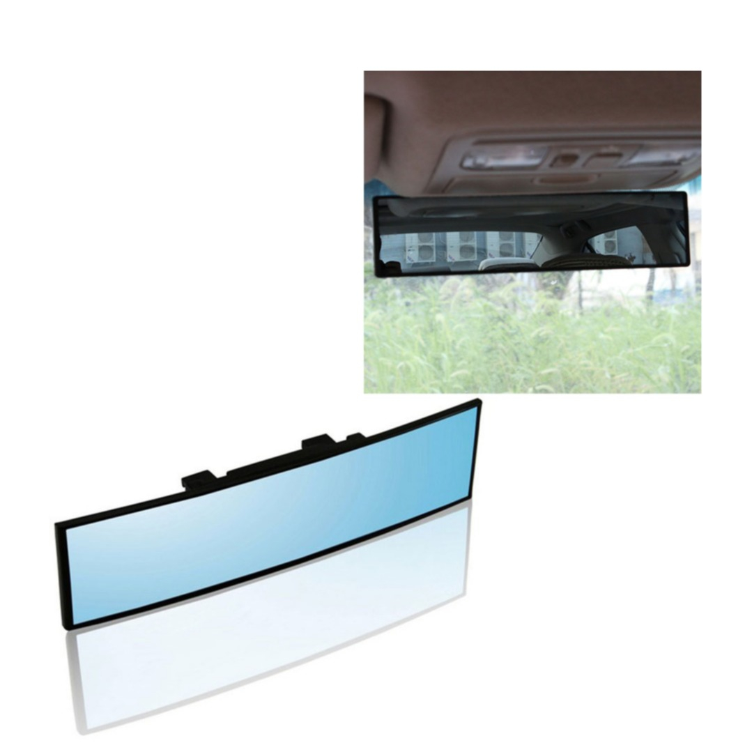 Kentop Panorama Spiegel Rückspiegel Auto Innen Universal  Anti-Blend-Rückspiegel Runder mit Winkeleinstellung universal für Auto  Rückspiegel 30x7cm