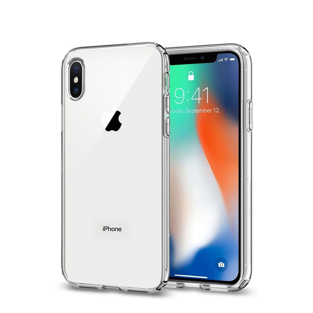 Image of Spigen - iPhone Xs / X Liquid Crystal Case Gummi Hülle (063CS25110) - Transparent bei Apfelkiste.ch