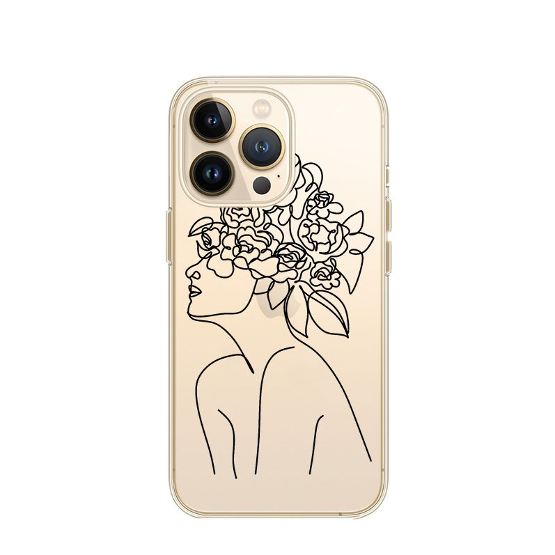 Image of Apfelkiste © - iPhone 13 Pro Gummi Case Hülle Ultra Thin Flower Girl - Transparent bei Apfelkiste.ch