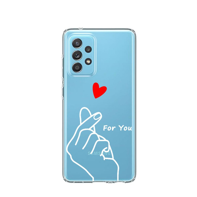 Image of Apfelkiste © - Samsung Galaxy A52s 5G / A52 (5G) Gummi Case Hülle Ultra Thin Heart For You - Transparent bei Apfelkiste.ch