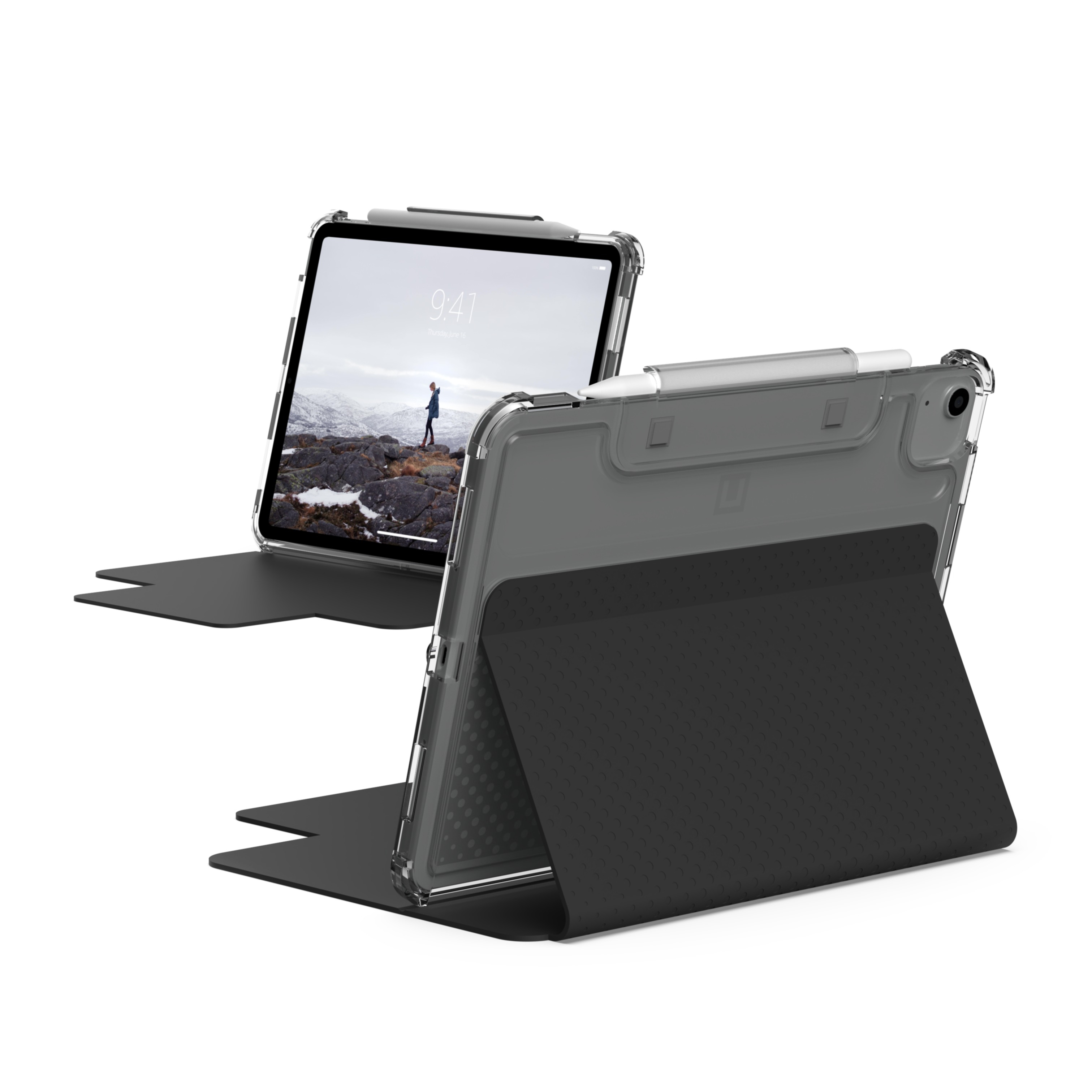 Image of UAG Urban Armor Gear [U] - iPad Air 10.9" (2022/2020) Schutzhülle Lucent (12329N314040) - Schwarz / Transparent (Ice) bei Apfelkiste.ch