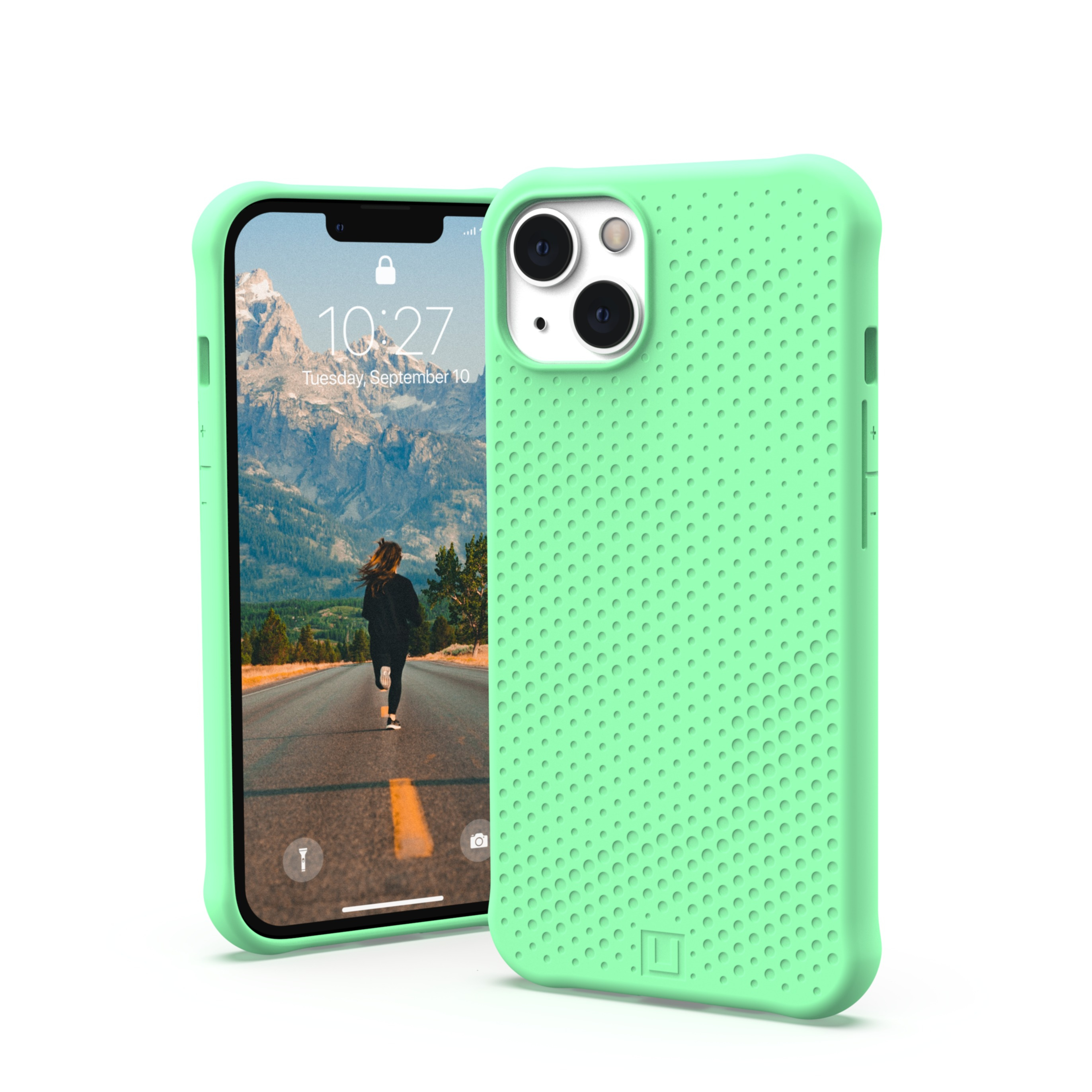 Image of UAG Urban Armor Gear [U] - iPhone 13 Antimikrobielle Hybrid Hardcase Schutzhülle Dot (11317V317777) - Spearmint bei Apfelkiste.ch