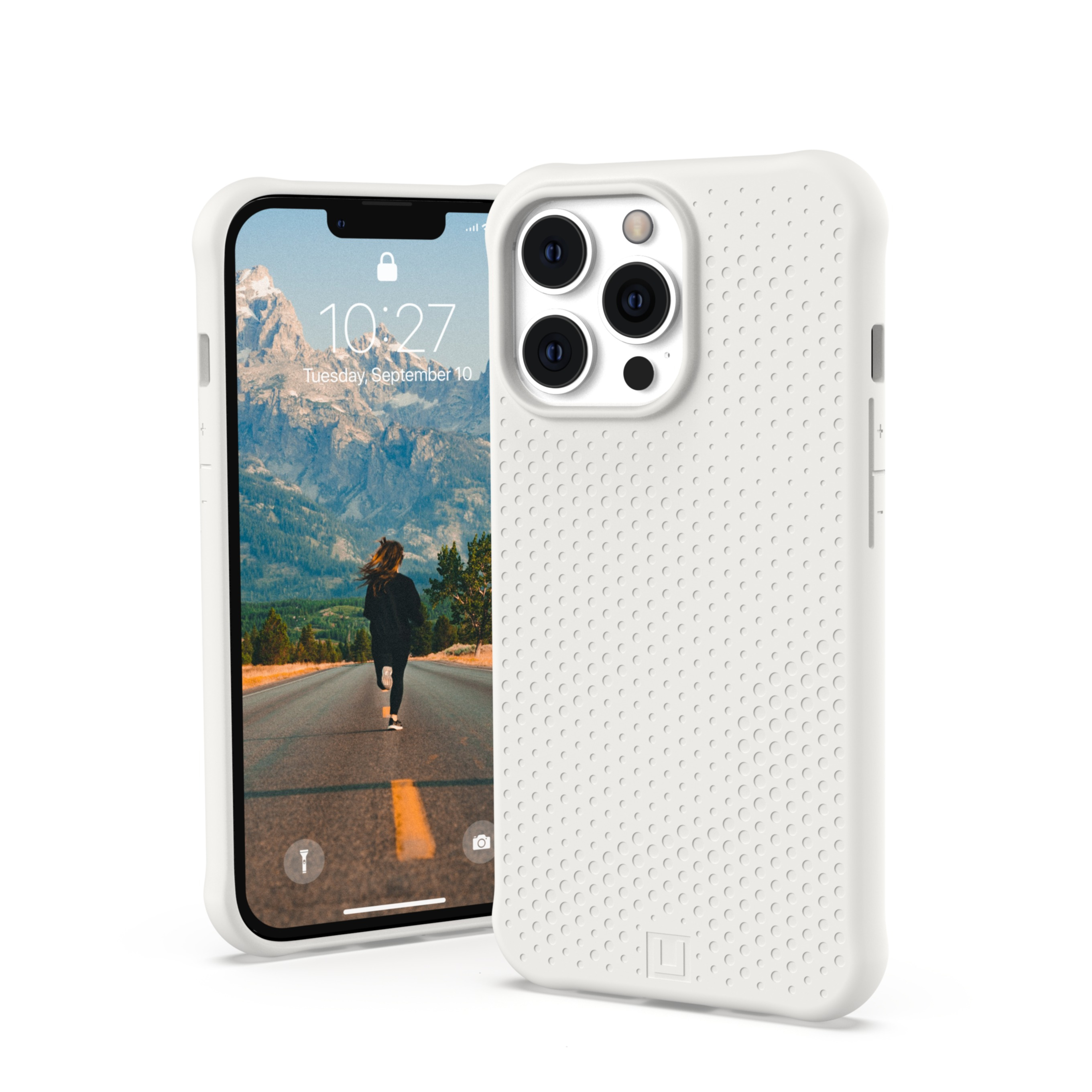 Image of UAG Urban Armor Gear [U] - iPhone 13 Pro Antimikrobielle Hybrid Hardcase Schutzhülle Dot (11315V313535) - Marshmallow bei Apfelkiste.ch