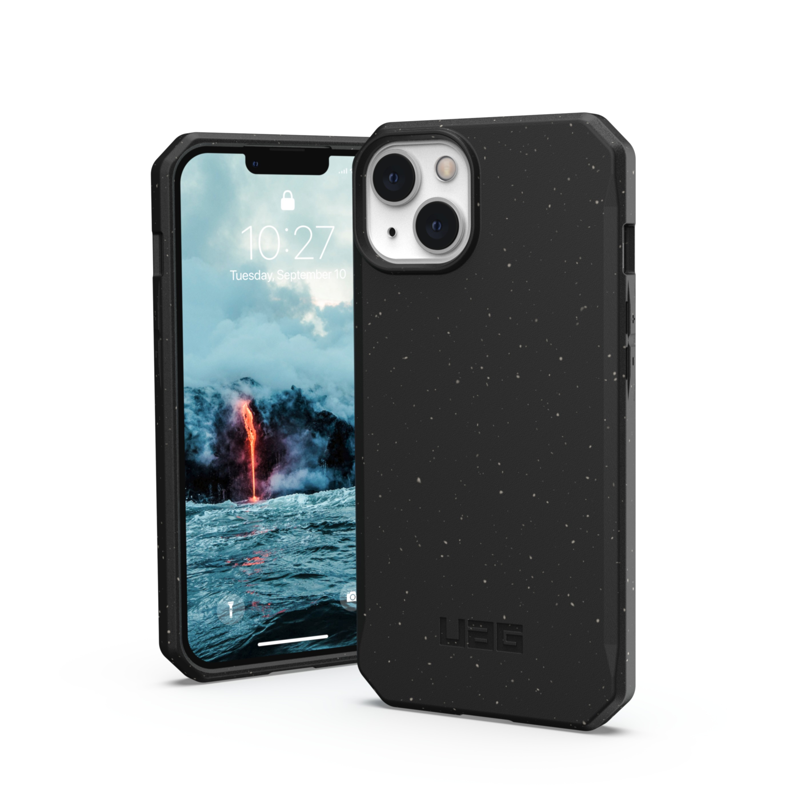 Image of UAG Urban Armor Gear - iPhone 13 Bio Gummi Schutzhülle Outback Eco Friendly Nachhaltig Kompostierbar (113175114040) - Schwarz bei Apfelkiste.ch