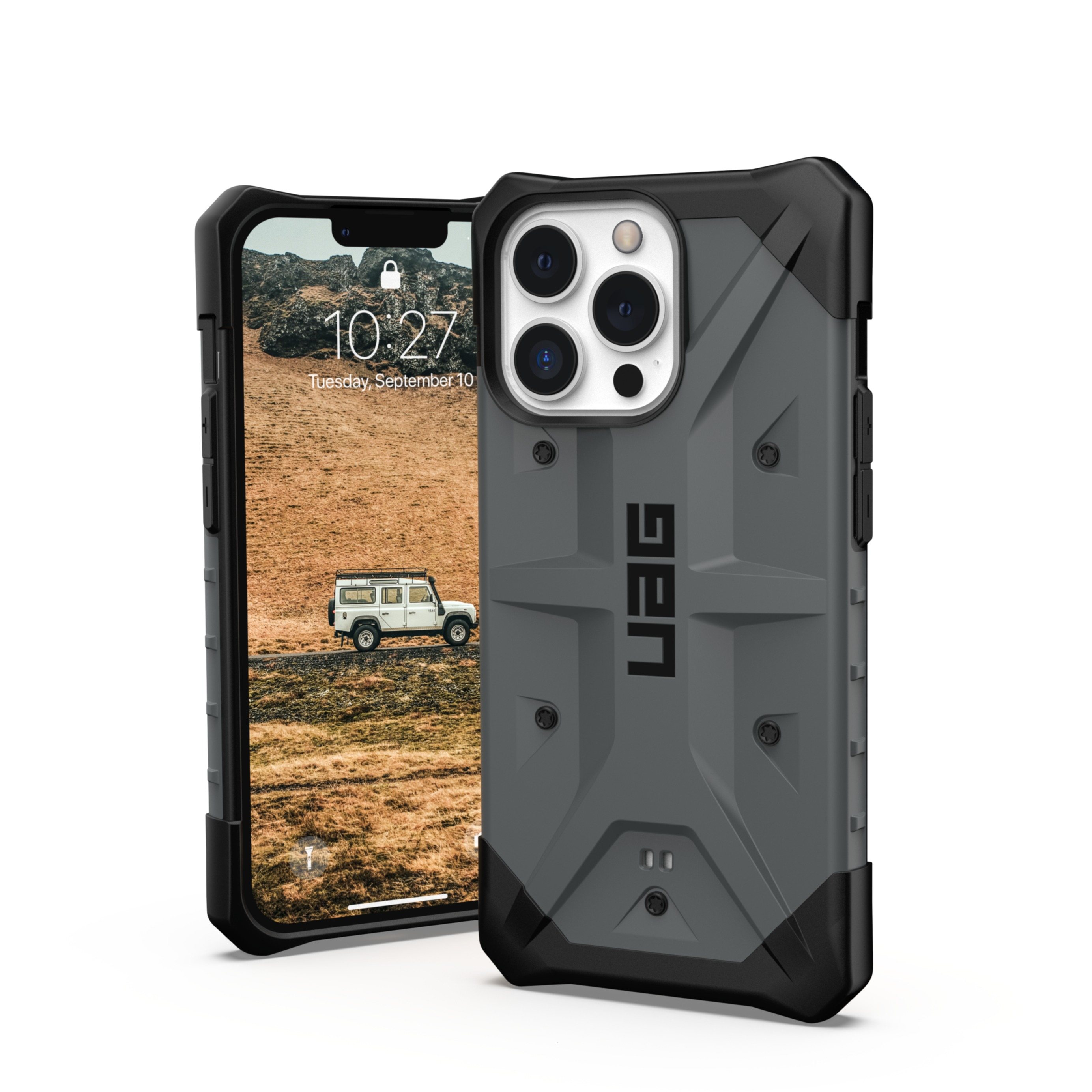 Image of UAG Urban Armor Gear - iPhone 13 Pro Schutzhülle Pathfinder (113157113333) - Silber bei Apfelkiste.ch