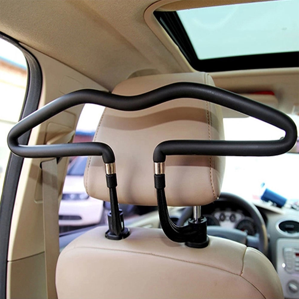 Universal Autositz Jacke / Hemd Spannbügel Kopfstütze Schwarz - / Kleiderbügel für Anzug