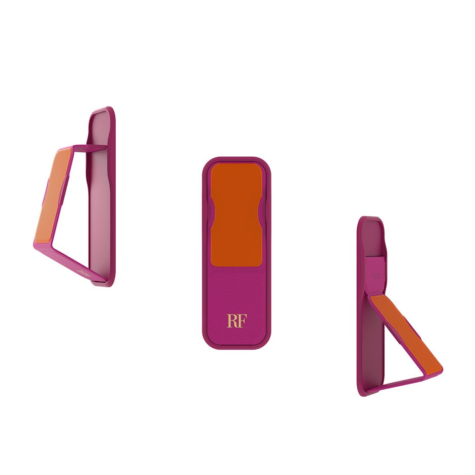 Image of Clckr - Universal Antibakterielle Finger Griff Halterung mit Aufsteller für Smartphones / Tablets (45638) - Magenta Stripe bei Apfelkiste.ch