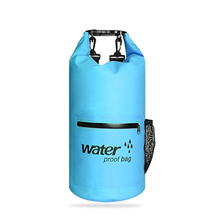 Image of (20L) Wasserfeste Tasche Beutel Dry Bag Packsack Schwimmsack mit abnehmbarem Schultergurt - Blau bei Apfelkiste.ch