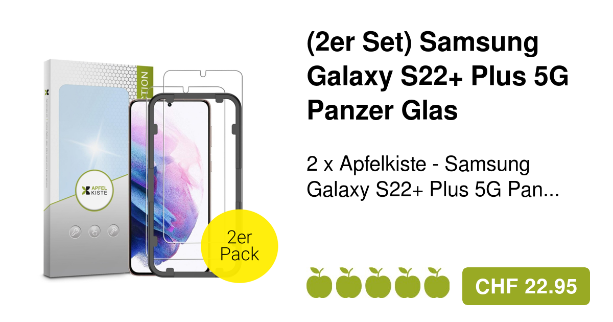 Samsung Galaxy S22+ 5G Panzerglas Case Friendly 0.3mm
