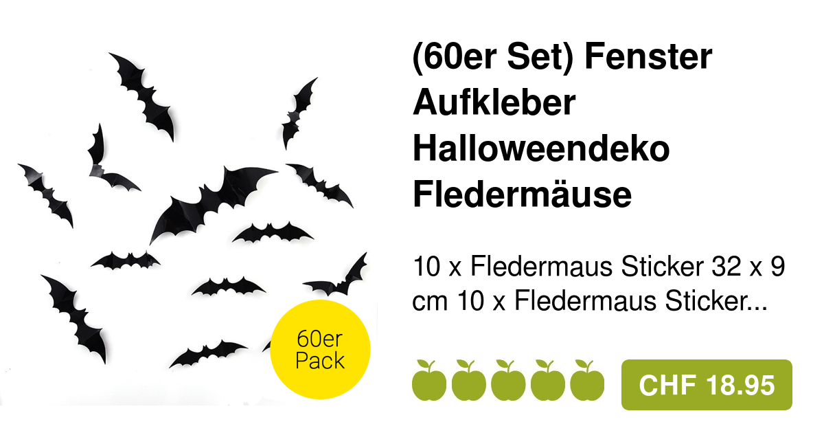 Halloween Deko Set - Girlande + blutige Aufkleber / Sticker +