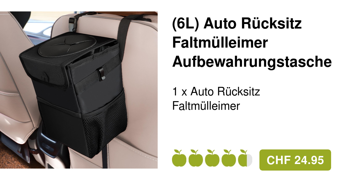 6L) Auto Rücksitz Faltmülleimer Aufbewahrungstasche