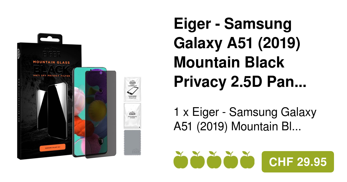 Anti-Spy Panzerglas für Samsung Galaxy A51