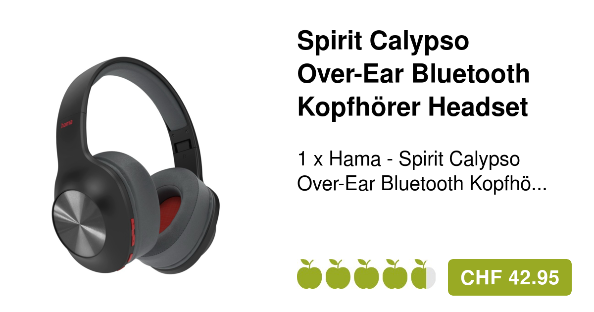 Hama Spirit Calypso Over-Ear Kopfhörer Schwarz BT 