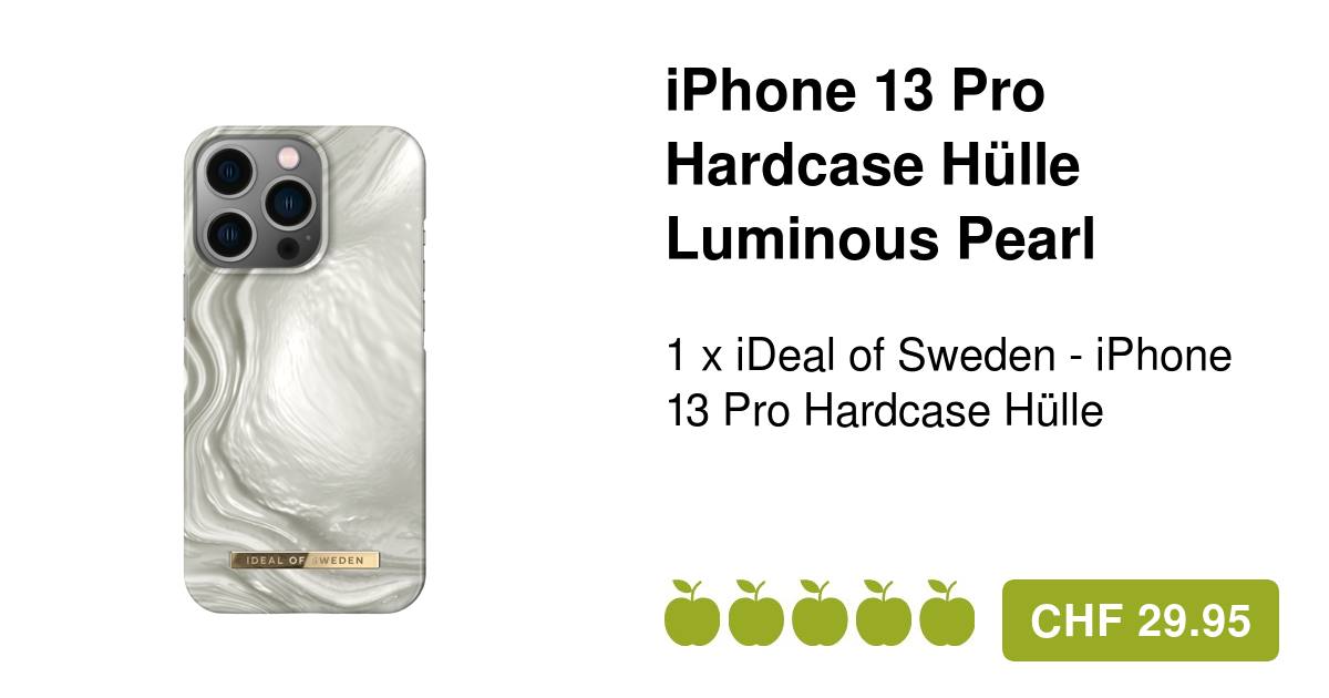 Ideal Of Sweden Iphone 13 Pro Hülle Luminous Pearl 6296
