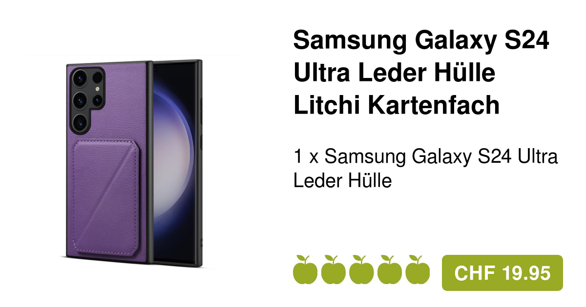 Samsung Galaxy S24 Ultra Leder Hülle Origami Kickstand Violett
