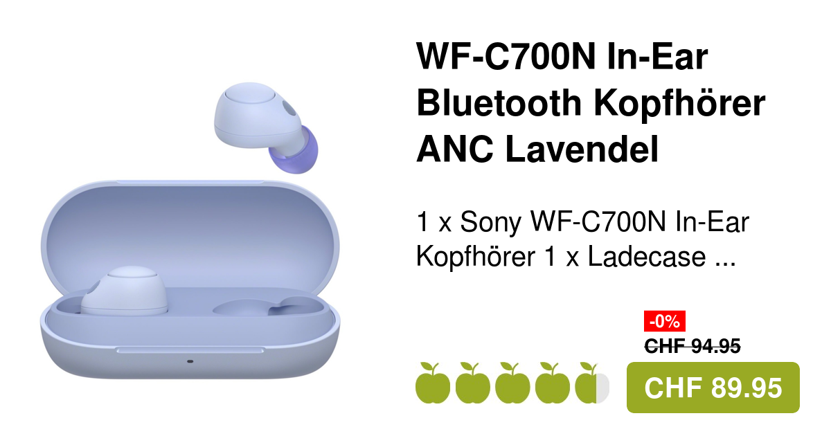Sony WF-C700N In-Ear Kopfhörer Lavendel Bluetooth