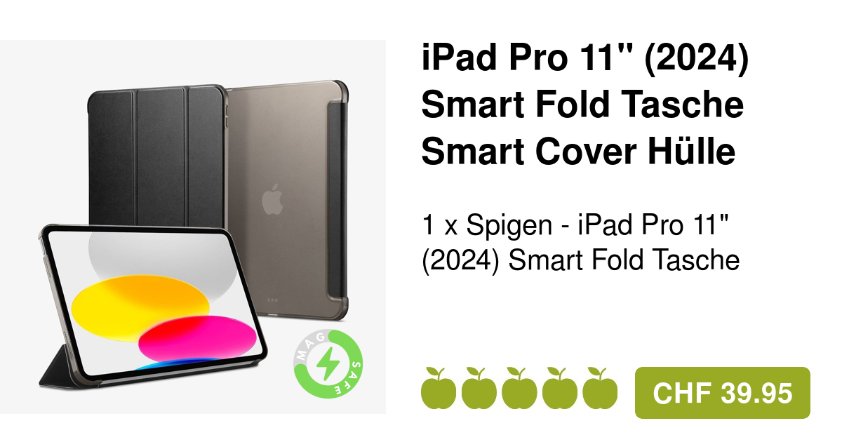 Spigen iPad Pro 11" (2024) Smart Fold Sac noir