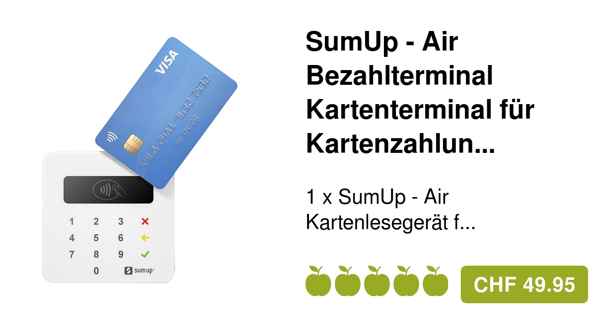 SumUp Air Kartenterminal - Erfahrungsberichte & Preise 2023