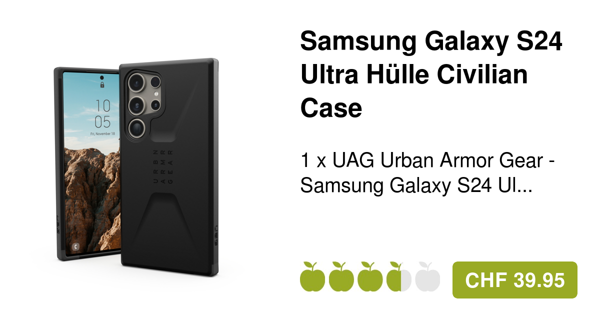 UAG Galaxy S24 Ultra Hülle Civilian Schwarz