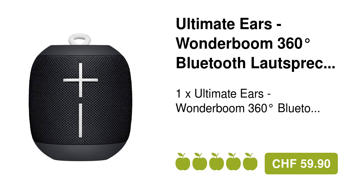 Ultimate Ears Schwarz Wonderboom Bluetooth Lautpsrecher