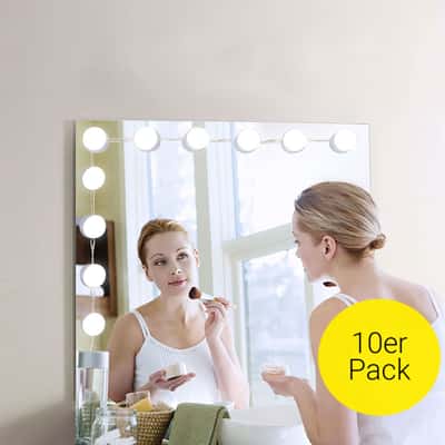Kaufe Reise-Make-up-Spiegel mit 8 LEDs, 2-facher Vergrößerung