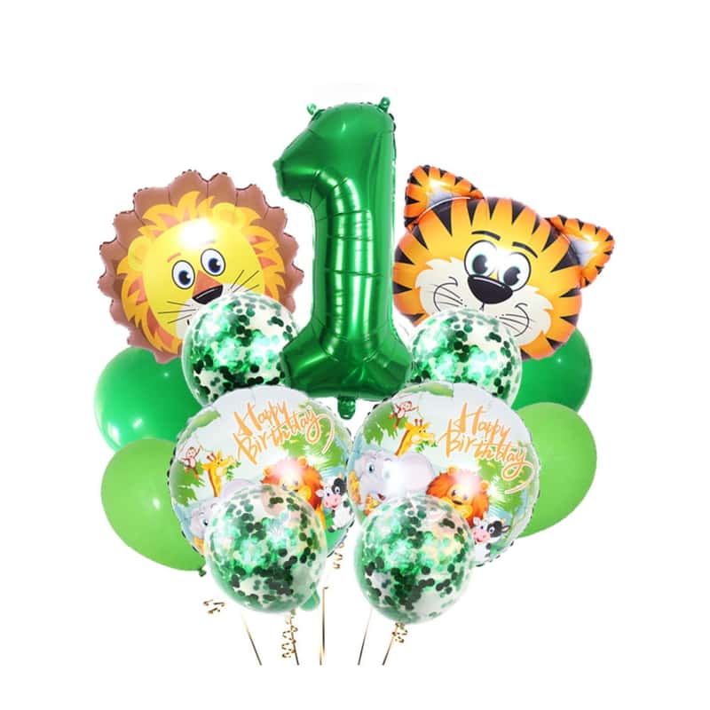 60-tlg. Set) Party Ballons Latex set - Safari Tiere