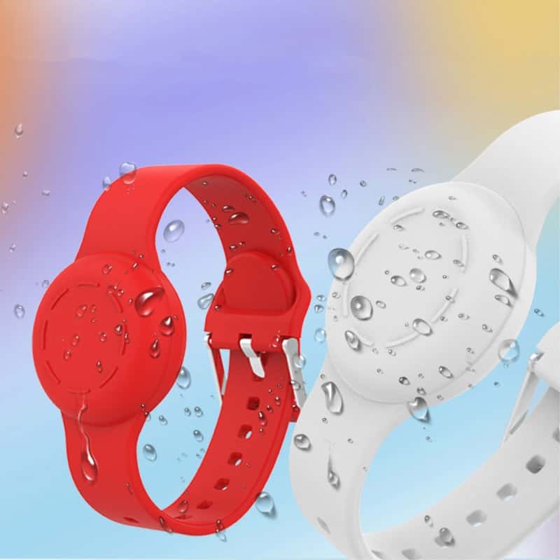 Apple AirTag Silikon Armband für Kinder in Schwarz