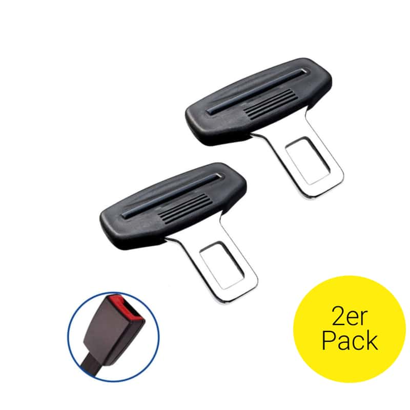 2 Set Schwarz Universal Clip Sicherheitsgurt Stopper Schnalle