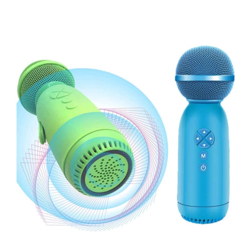 2in1 Kinder Mikrofon Bluetooth 5.0 Lautsprecher Blau