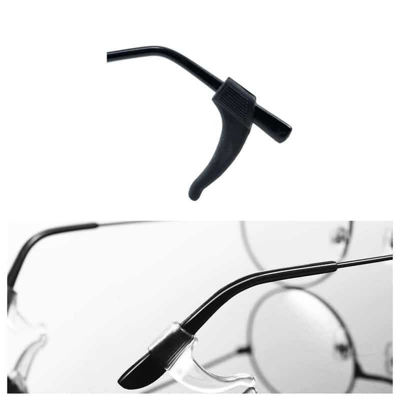 Antirutsch für Brillen - Silikon - Schwarz - 10 Stk