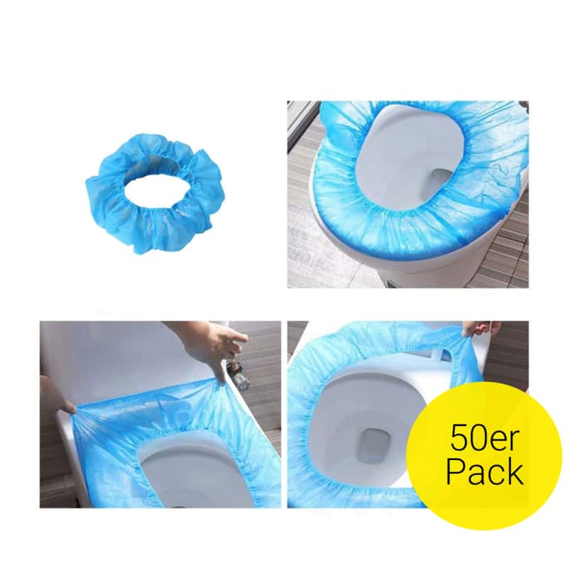 Blau – 20 Stück Toilettensitzbezug, schützender Toiletten-Einweg