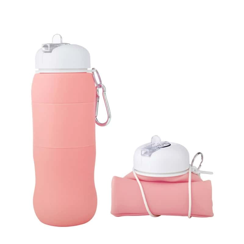 Trinkflasche Silikon Squeeze Sport Fahrradflasche 650 Ml Faltbar Pink  online kaufen