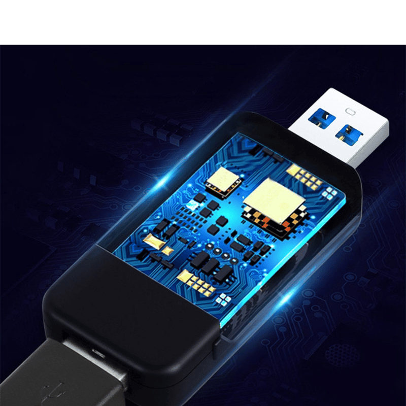 Ladegerät (USB-Adapter) mit Voltmeter und Amperemeter im Auto