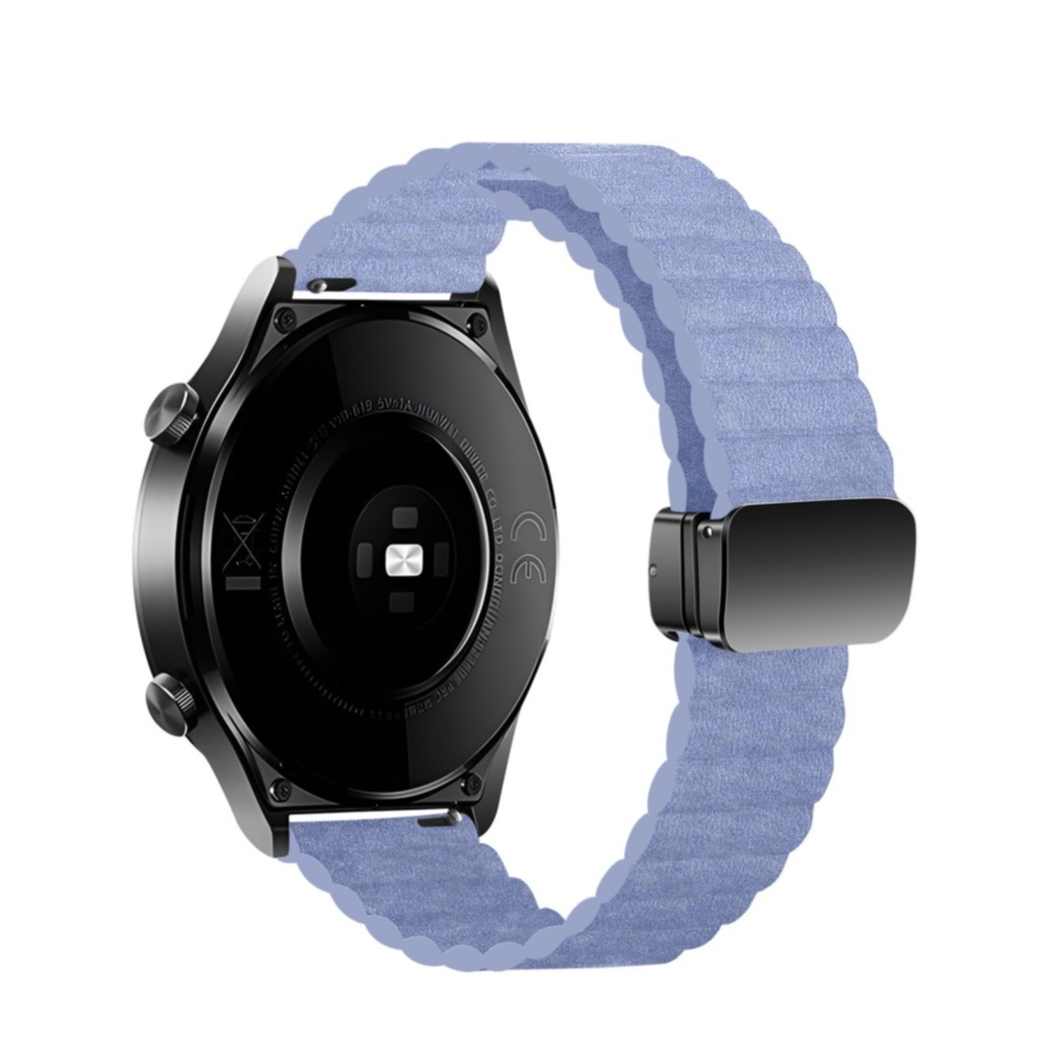 Garmin Bracelet Forerunner 645 en cuir synthetique avec fermeture magnetique circonference de l ariculation 170 220mm bleu clair