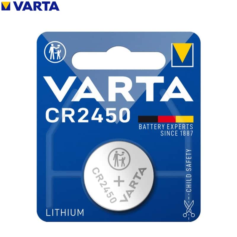 Varta CR2450 Lithium Knopfzelle Batterie, 5029LC LM2450 DL2450