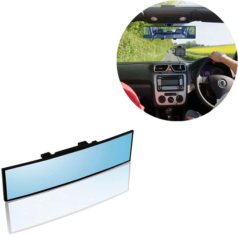 Auto-Innenspiegel Glas und Acryl-Innenspiegel Breiter Bildschirm Blau  Getönter Blendfreier Innenspiegel, Yosoo Universeller Ersatz für das  Auto(Rot)