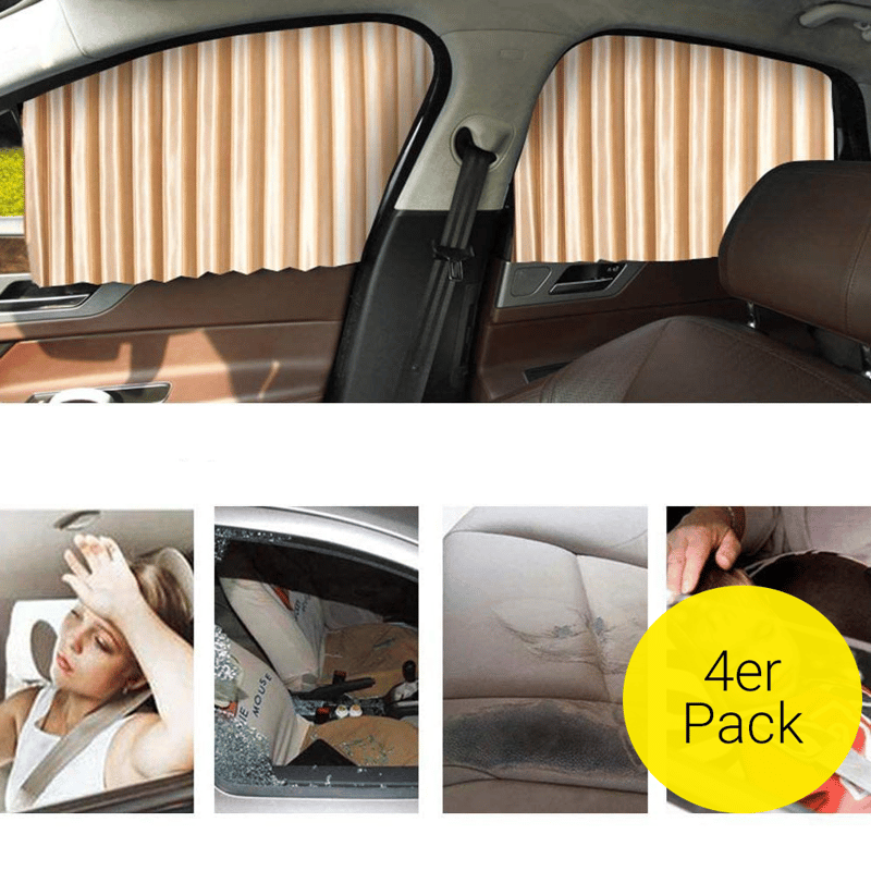 2 x 50s Auto Fenster Vorhang, Auto Seitenscheibe Vorhänge  Sonnenschutzvorhang für UV-Schutz Hitzeschutz mit Einfach…
