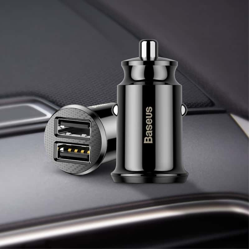 Baseus Mini Dual USB Auto Ladegerät (3.1A) Schwarz
