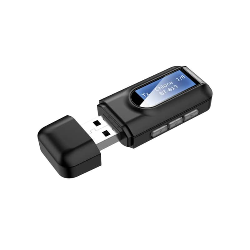 Bluetooth Receiver 5.0 Transmitter Audio Empfänger Adapter Auto 3.5mm AUX  KFZ DE