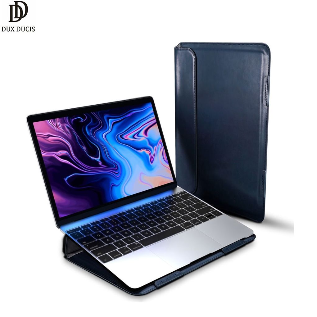 Dux Ducis 13 Zoll Leder Tasche Macbook Pro In Blau