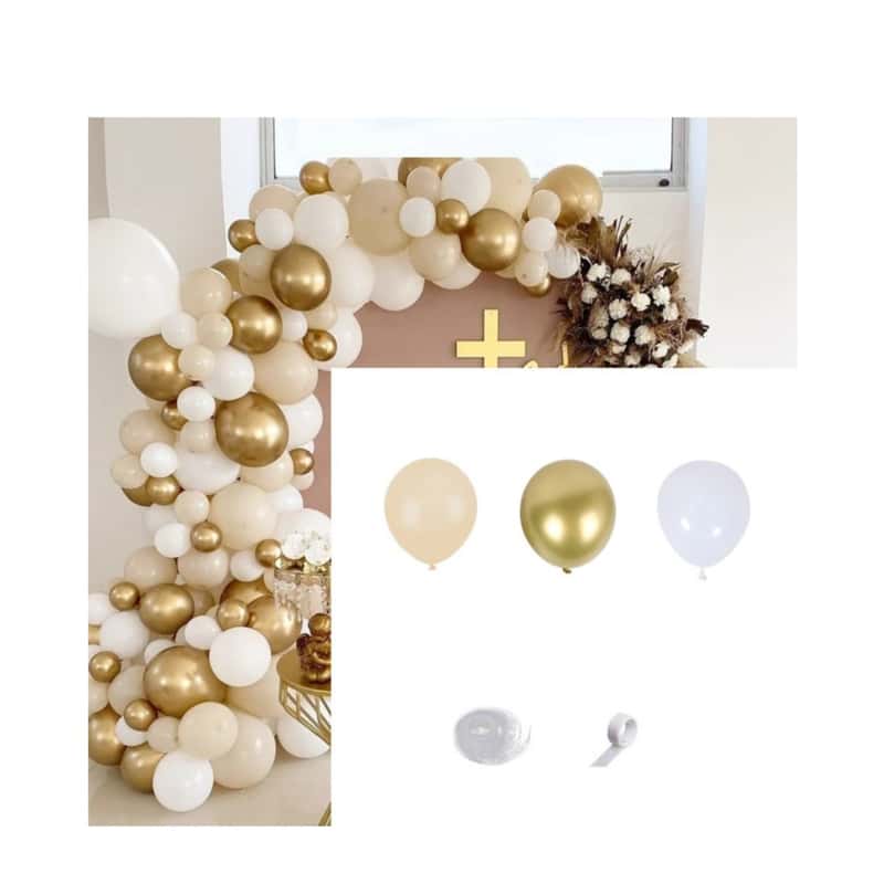 Beige Luftballons für deine Party
