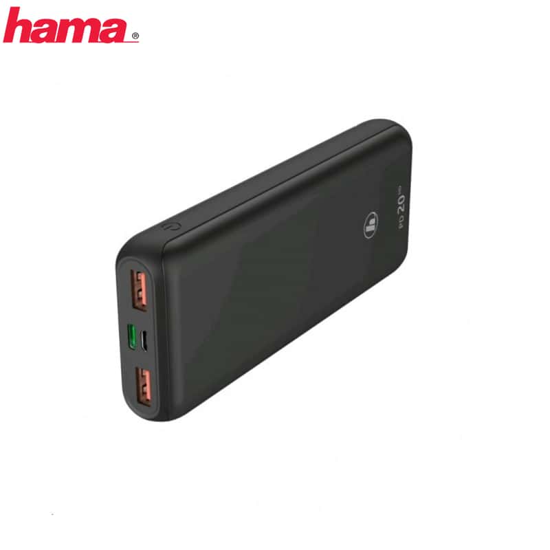 Bank A 20000mAh (74W) C/ Power Hama Dual USB USB