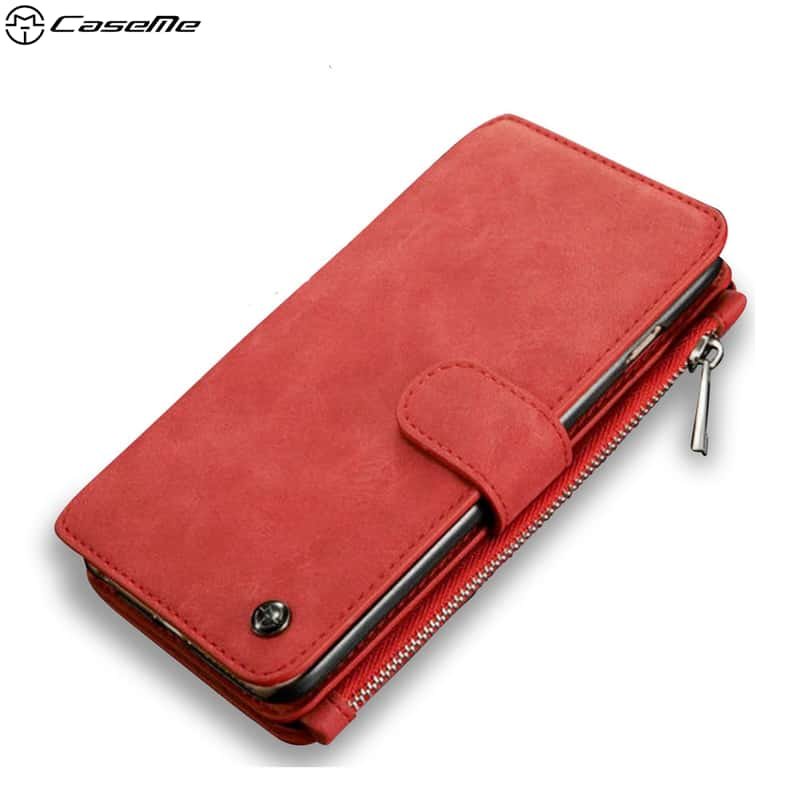 Iphone 6 6s Plus Echtleder Tasche Case Etui Rot