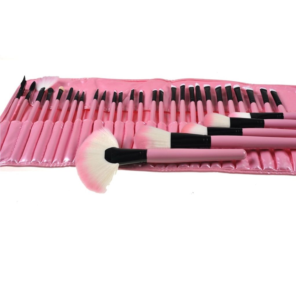 Beauty Make Up Pinsel Set Tasche 32 Teile Rosa