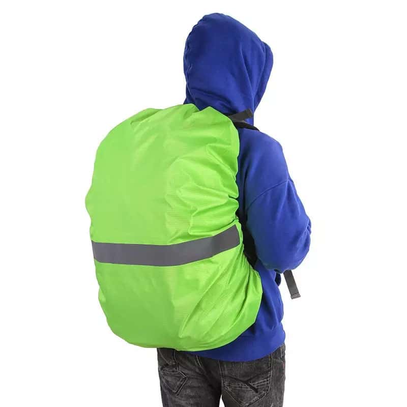 45L) Reflektierende Rucksack Regenhülle Neon Grün