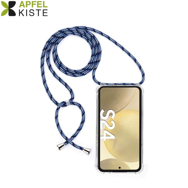 Samsung Galaxy S24 Necklace Hülle Case Blau/Silber