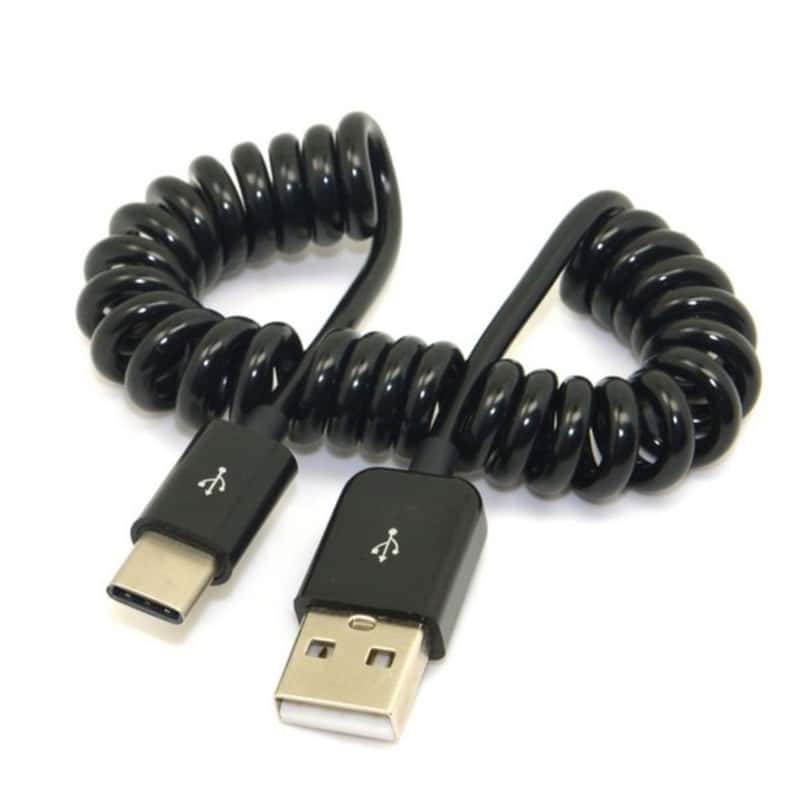 Universal USB C auf USB 2.0 Ladekabel 50cm Schwarz