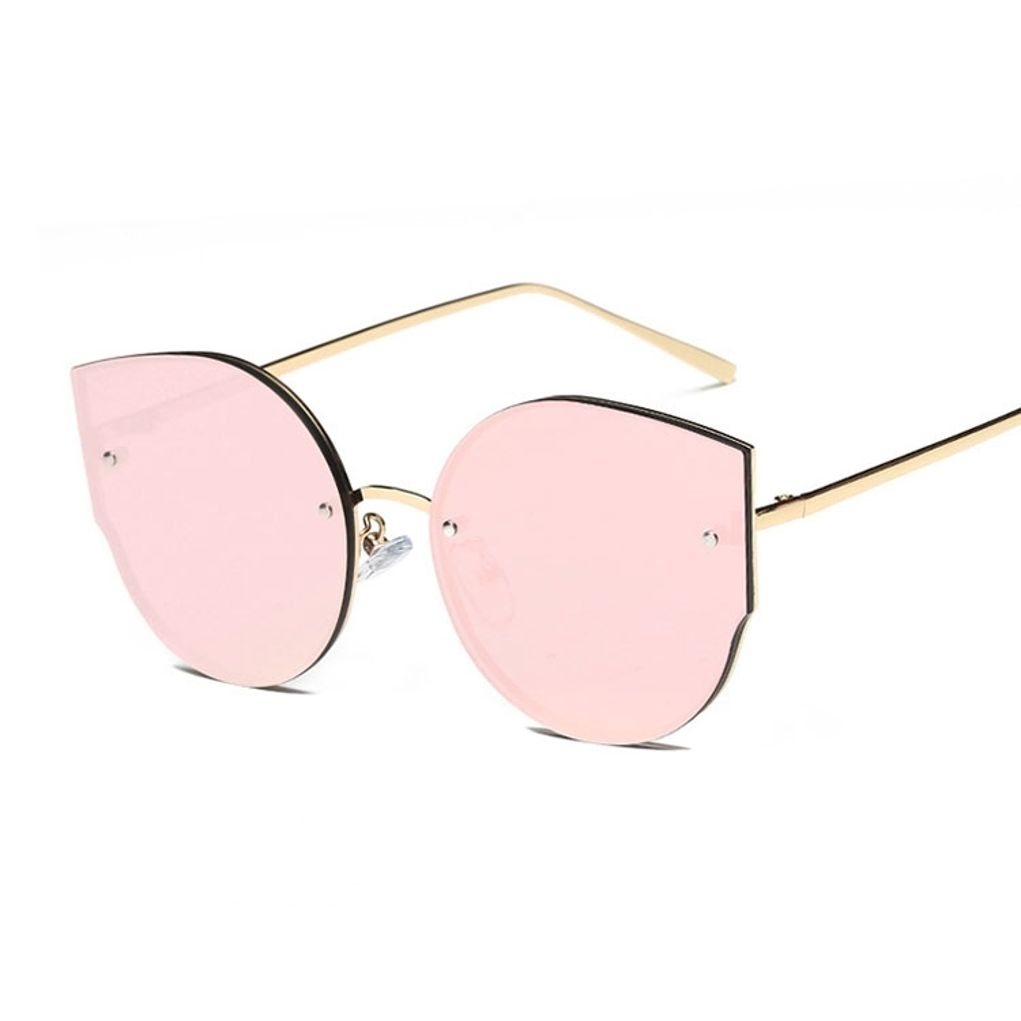 Uv400 Sonnenbrille Ohne Rahmen Katzenaugen Gold Rosa