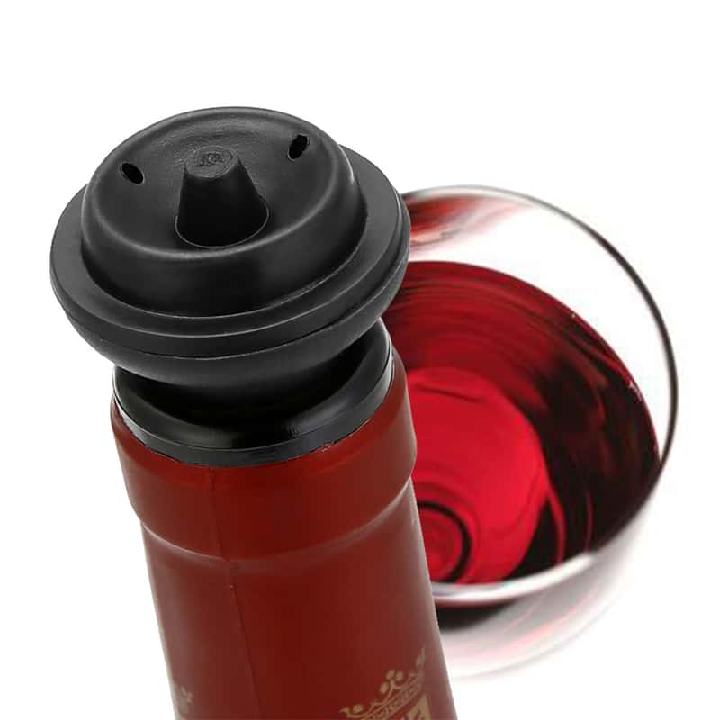 Vakuum Weinpumpe Flaschenverschluss Stopper Black