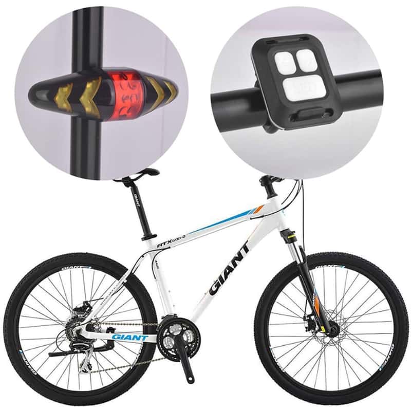 Fahrradrücklicht mit Blinker, Fahrrad-Blinker, USB
